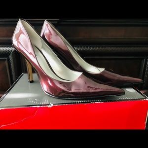 Weekend SALE! Patent Pumps Heels Maroon Red